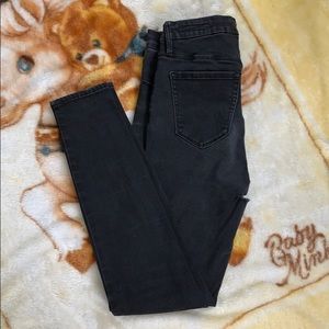 BLACK RIPPED PUSH UP JEANS ( WOMENS SIZE 27 )